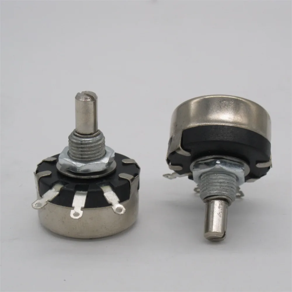 5 шт. WX110 (010) 2 k ohm 3 клеммы для спайки 6 мм круглый металлический вал с одним