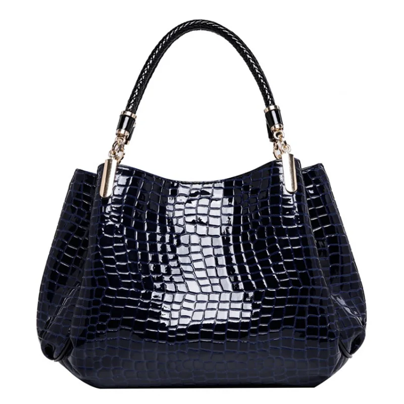 

New Style 1 Pcs Women Handbag Shoulder Bag PU Leather Crocodile Pattern Zipper Fashion for Travel