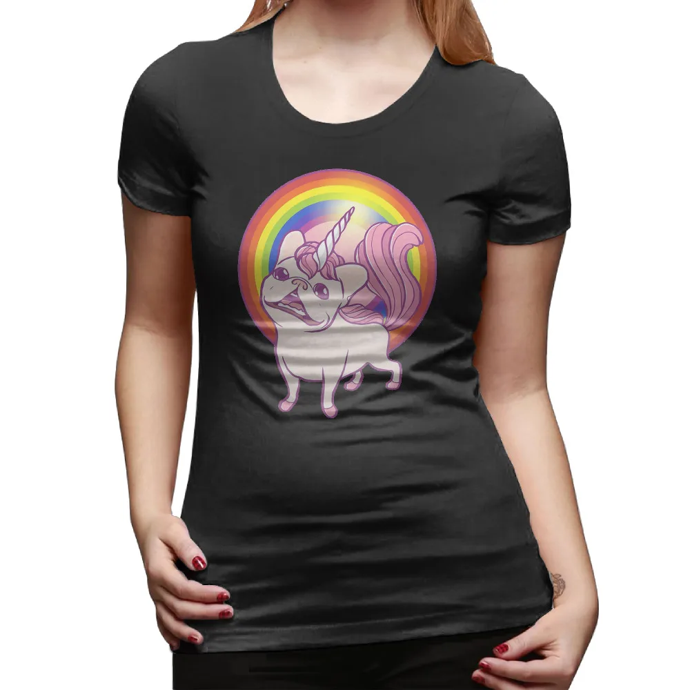 2016 Cheapest Fashion Bulldog Unicorn T Shirts Women Short Sleeve