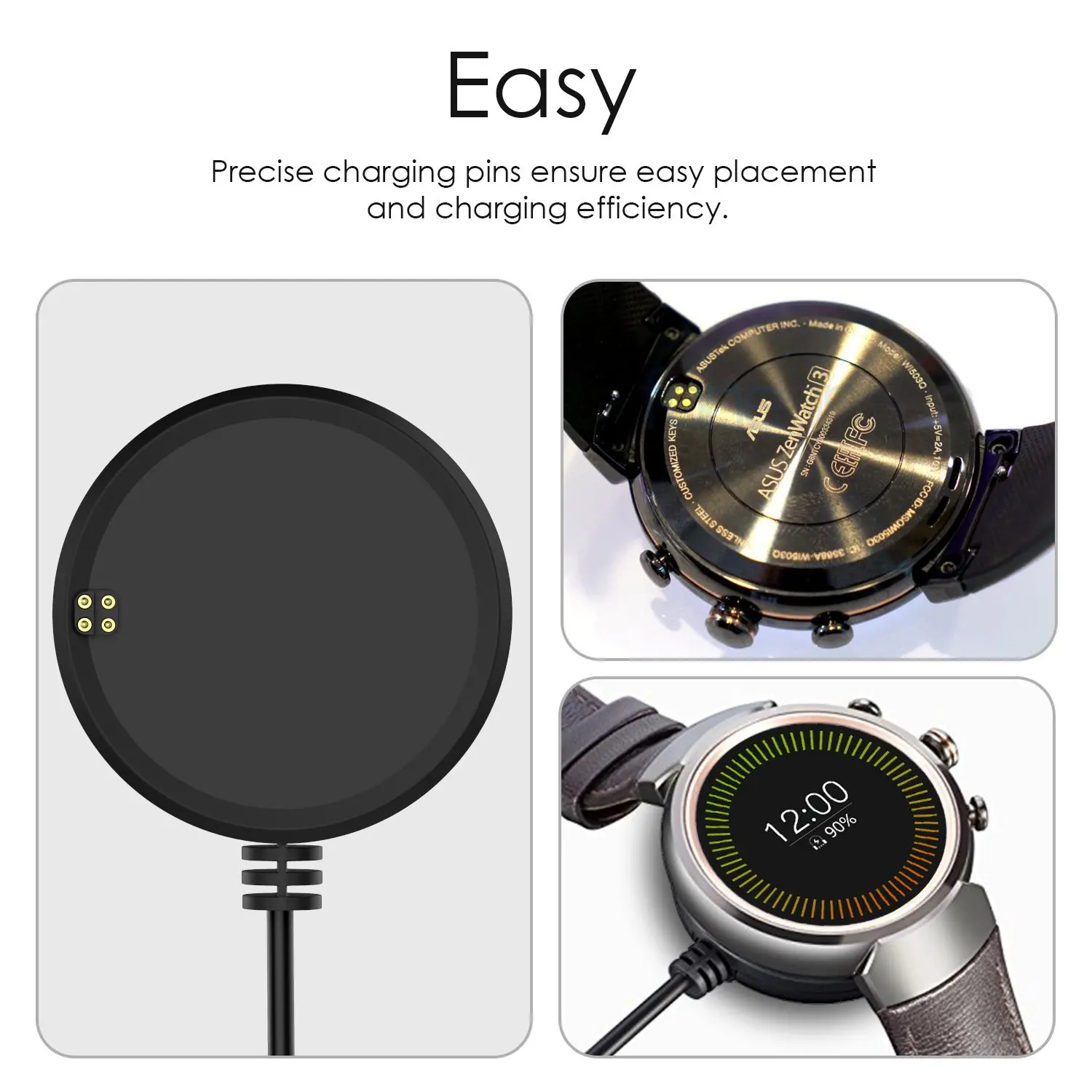 ASUS Zenwatch 3 Charger, Replacement Magnetic Charging Dock