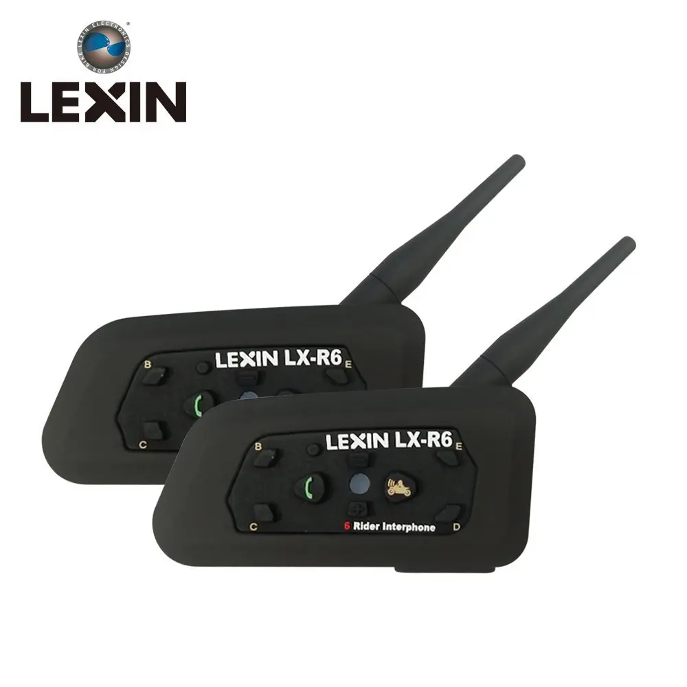 Мотогарнитура LEXIN R6 для шлема мотоциклетная BT 1200 м 2 шт.|intercomunicador bluetooth para