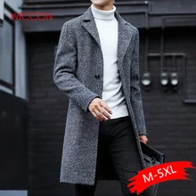 Мужской длинный Тренч мужской модный шерстяной Тренч ветровка стимпанк Мужское пальто повседневная верхняя одежда пальто