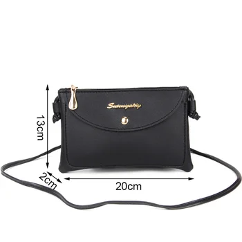 

Hot Selling Simple Women Messenger Bag PU Leather Zipper Handbag Girl Casual Shoulder Crossbody Bags Gift -B5