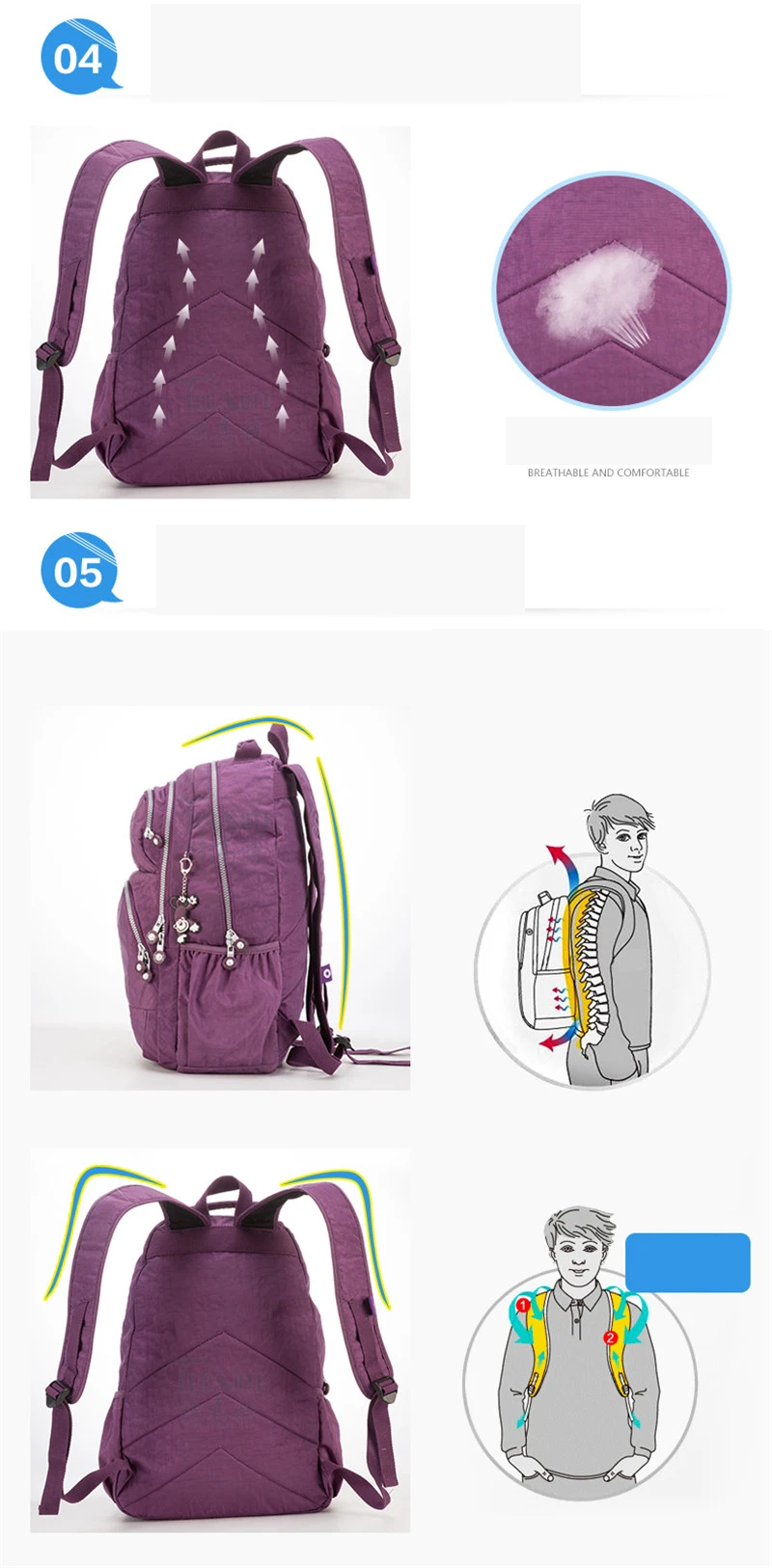 TEGAOTE, женский рюкзак для девочек-подростков, нейлоновые рюкзаки, Mochila Feminina, женский рюкзак для путешествий, школьный ранец, женская сумка