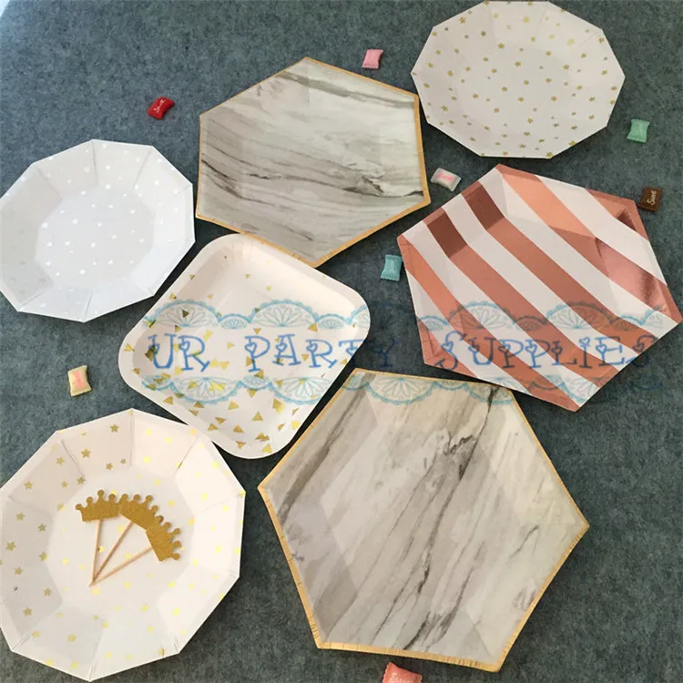 Бесплатная доставка 480 шт. золото Фольга шестиугольник Бумага Таблички день Чай