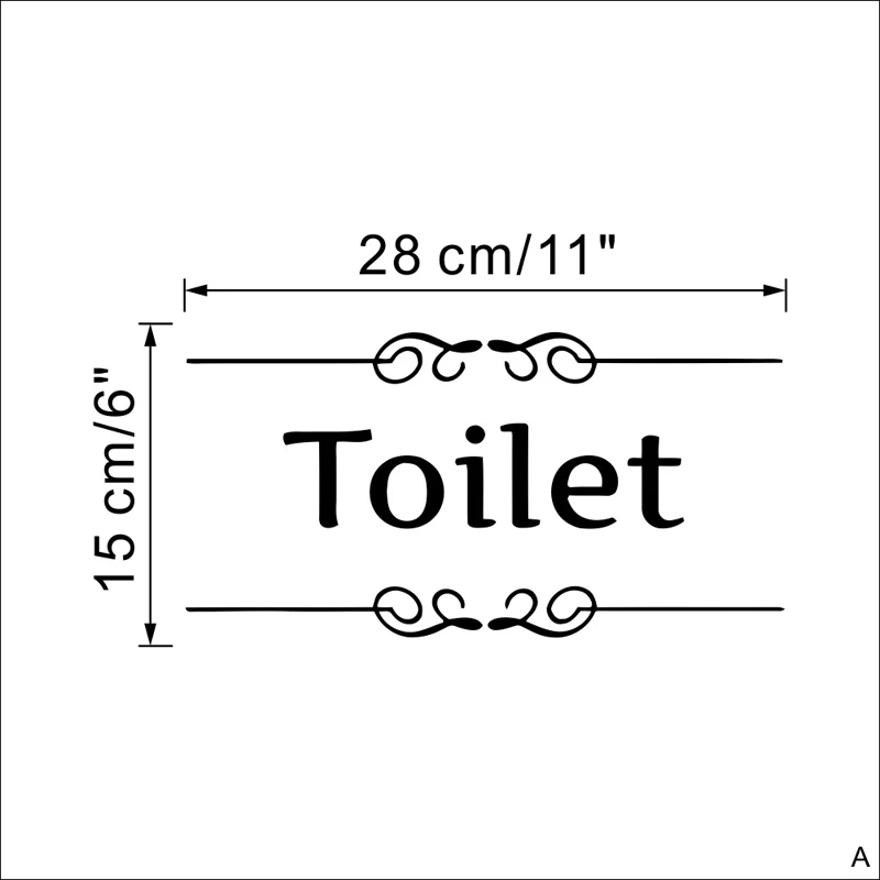 1pcs Toilet Sticker Bathroom Wall Stickers Home Decoration Light Switch Wall Decals For Toilet Door Decal For Shop Office Cafe 11