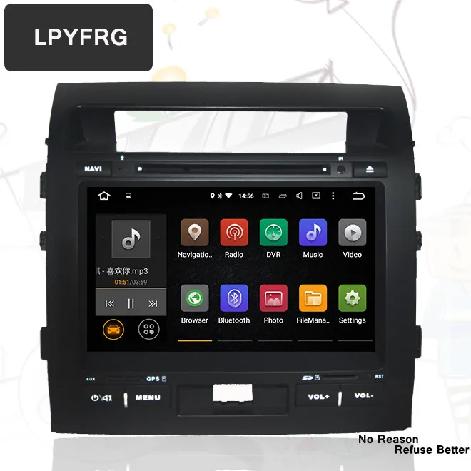 Clearance 4G RAM Octa Core Android 9.0 Car DVD Player for Toyota Land Cruiser LC200 2008-2013 GPS Navi Radio Bluetooth Remote FM radio 5