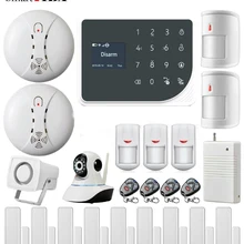 SmartYIBA сенсорная панель wifi GSM домашняя система охранной сигнализации приложение дистанционное управление умная розетка Видео IP камера охранная сигнализация комплект