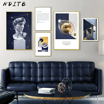 

Scandinavian Renaissance Canvas Wall Art Print Nordic Poster Abstract Painting Decorative Picture Modern Living Room Decoration