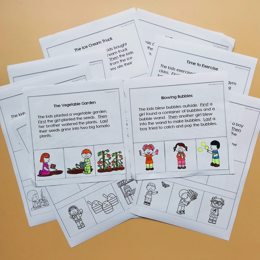 40 шт./компл. Обучающие учим английский игрушки английские книги для детей три шага Sequencing Stories английские домашние сборники игр