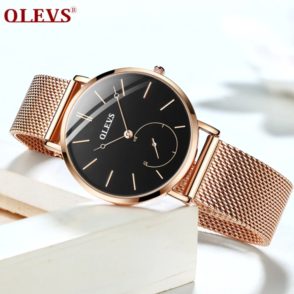 OLEVS 2019 Fashion Women Watches Luxury Gift Set Top Quality Strap Multiple Time Zone Wrist Watch For Girl Gift OF Love Dropping