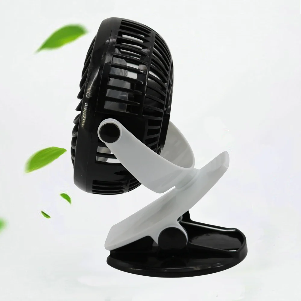 Portable Mini USB Fan 360 Degree Rotation Clip Fan Abs 4 Blades Light Weight USB Rechargeable Desk Cooling Fan for Home Office,Blue