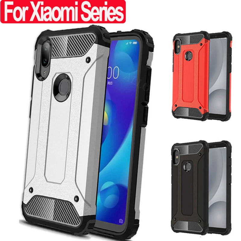 Armor Shockproof Case For Redmi 7 Note 7 6a Case Rigid Plastic Silicone Pc Rugged Case Xiaomi Redmi 6a 7 Note 7 8 Pro Back Cover Fitted Cases Aliexpress