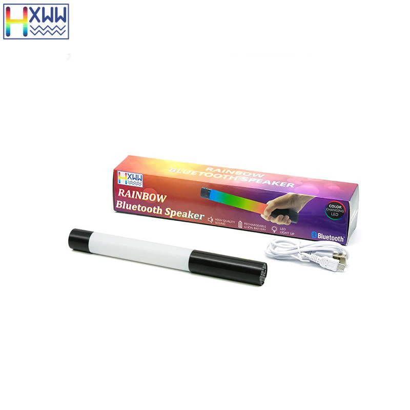 HXWW Wholesale Fashion Portable Festival Stick with glow LED light soundbar bt wireless Speaker |
