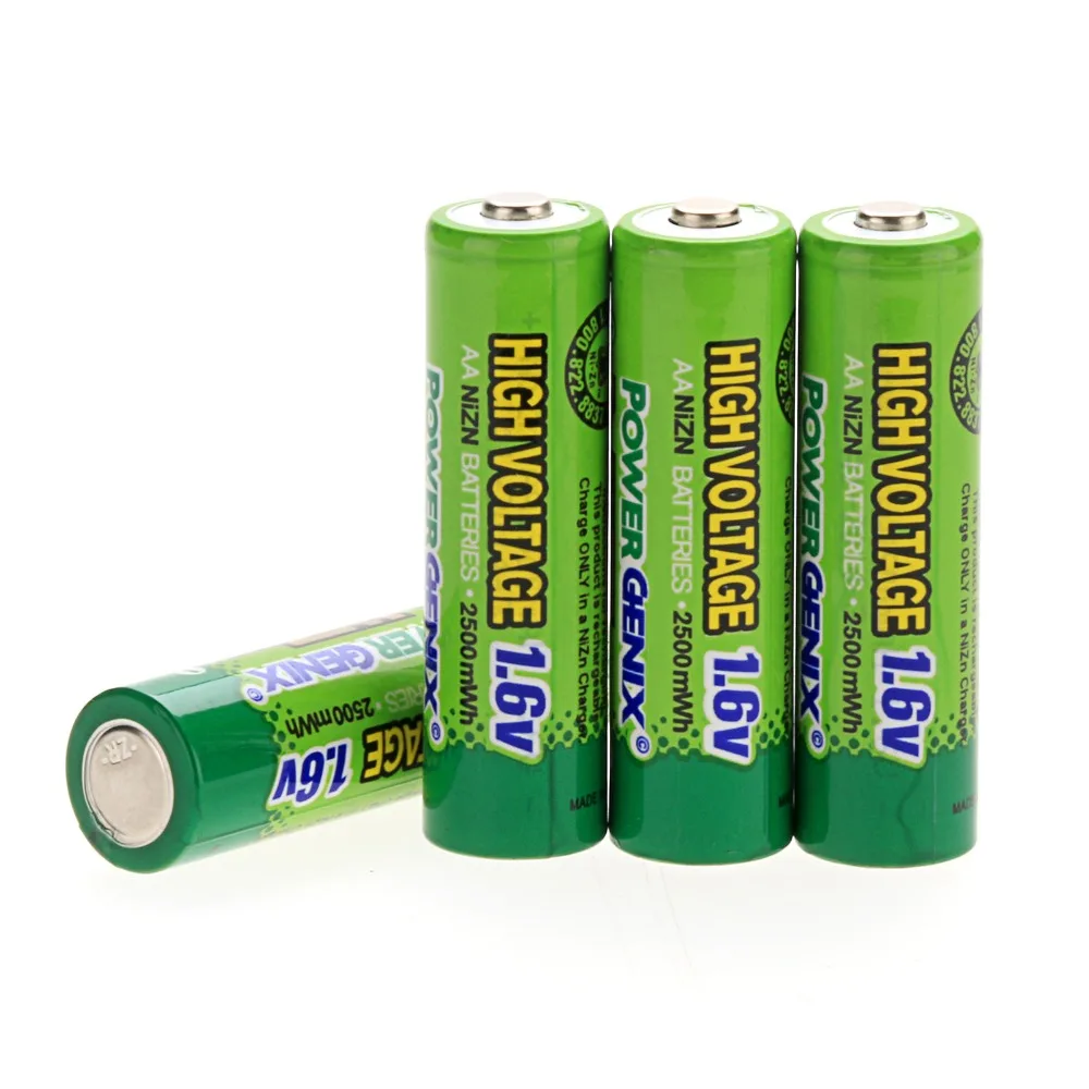 

4 pcs 2500mWh 1.6V AA 2A NiZn Rechargeable Battery High Voltage Ni-Zn AA Batery for High Drain Devices