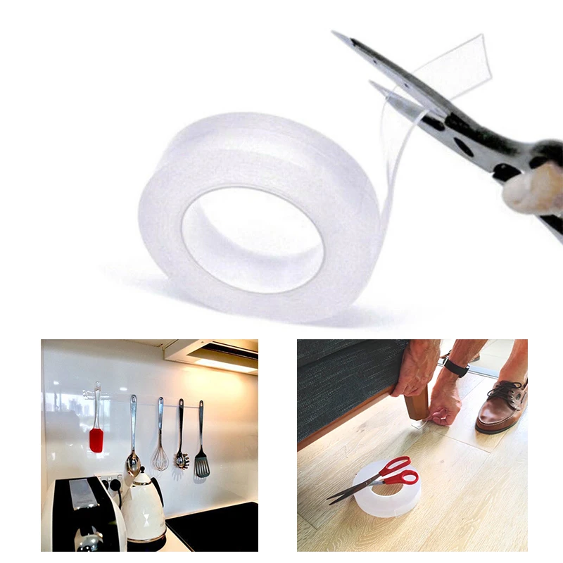 

Multifunctional Nano-free magic tape Double side , Double-Sided Traceless Washable Adhesive Tape
