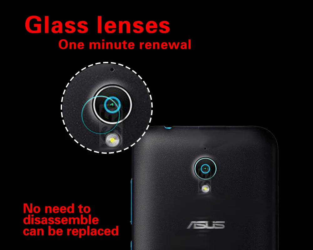 Пленка для задней камеры из закаленного стекла Asus Zenfone 3S Max ZC521TL стеклянная пленка