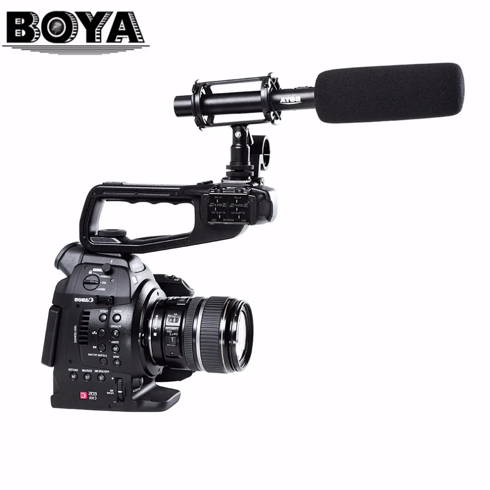 

BOYA BY-PVM1000 Professional DSLR Condenser Shotgun Microphone Video Interview Reporting for Canon Nikon Sony DSLR Cameras