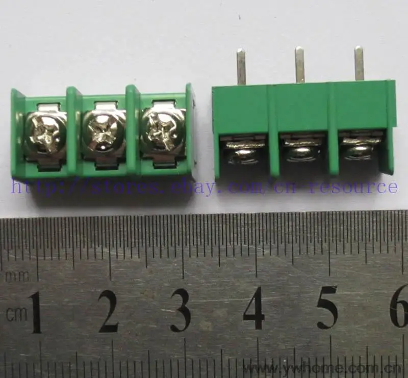 New 100 x Screw Terminal Block Connector 3 Pins KF7.62 3P 7.62mm 300V