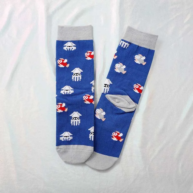 Neue-Baumwolle-m-nner-frauen-Crew-Socken-Lustige-Harajuku-Nette-Neuheit-Cartoon-sloth-Super-Mario-Weihnachten(9)