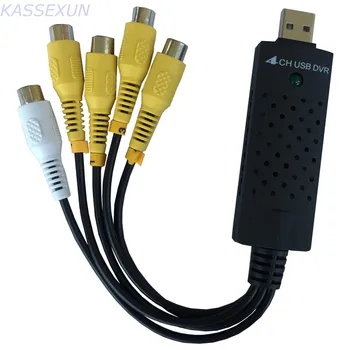

video capture usb 4 CH, 25fps/4 ch, convert analog to digital for computer ,Free shipping