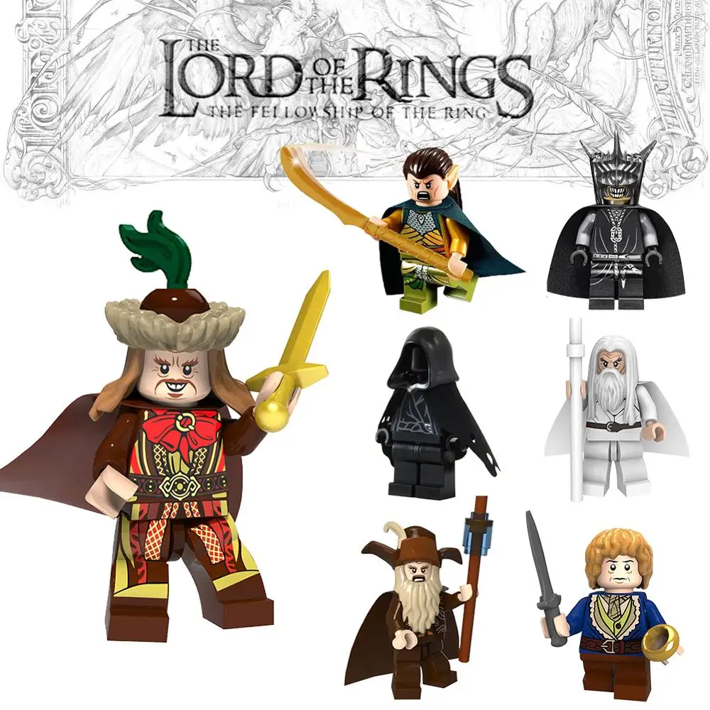 

Legoingly Figures Lord of Rings model Gollum Aragorn Boromir Faramir Sauron bricks Blocks Building toys for Children Gift