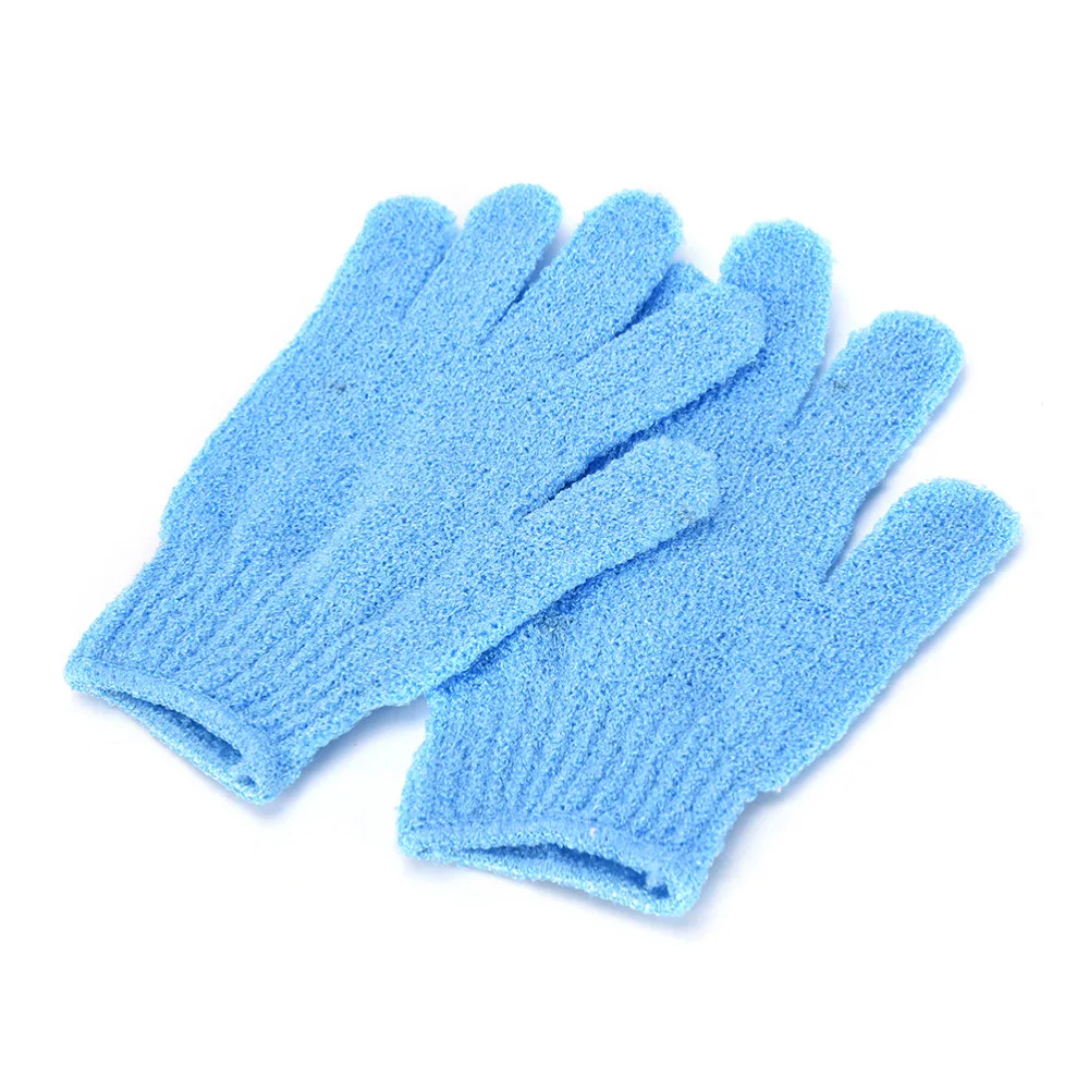 1 пара перчатки для душа и ванной Отшелушивающий уход за кожей спа массаж скраб для тела щетка для чистки 9 цветов (случайный цвет)