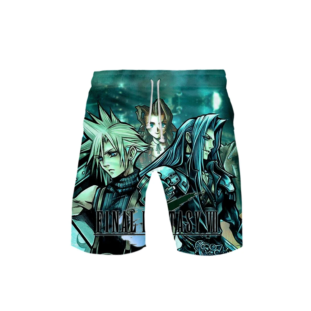 Последняя фантазия VII повседневные мужские шорты детские пляжные шорты 3D принт FF7 Горячая игра летние модные шорты Эластичная лента 4XL