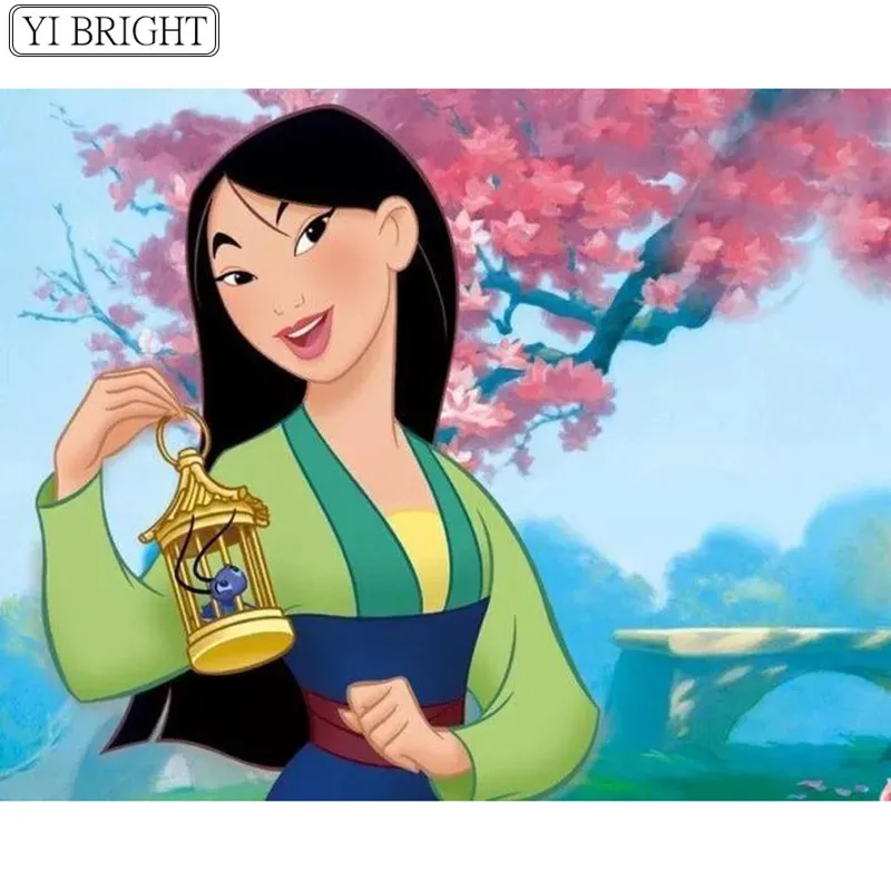 

5D Diamond Painting Full Square/Round cartoon Diamond Embroidery Sale Rhinestone Hua Mulan Picture Diamond Mosaic gift XY1