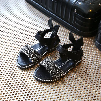 

AFDSWG kids shoes summer Pink beach shoes kids black kids leather sandals, little girl sandals,leather kids shoes