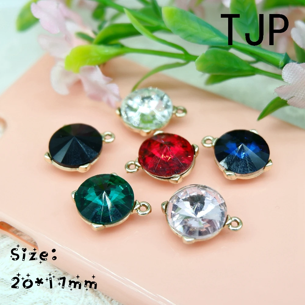 Colorful Rhinestone Charms Pendants for DIY decoration bracelets necklace earring key chain