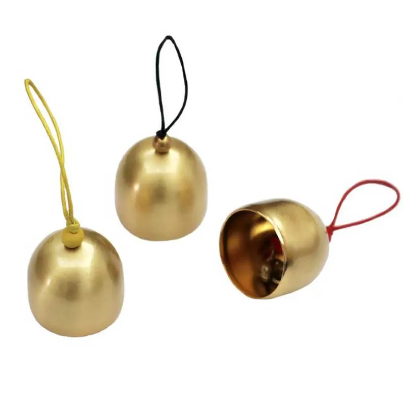 5 шт./компл. медные колокольчики для домашней свадебной вечеринки DIY ручной работы, аксессуары для ветряной колокольчики, украшения для рождественской елки - Цвет: mixed rope color