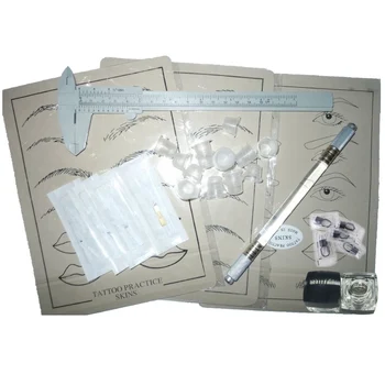 

Royun Permanent Makeup Eyebrow Pen Machine 20 Pcs Blade Needle Ink Cup Practice Skin Microblading Kit