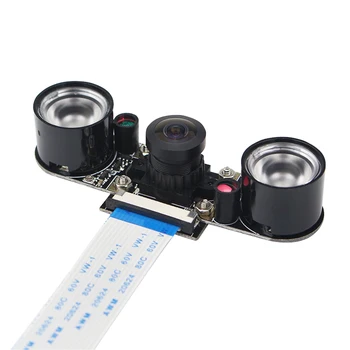 

5MP Raspberry Pi 4 Model B Camera Night Vision Fisheye 130/160 Degree Focus Adjustable Webcam Camera for Raspberry Pi 4B/3B+/3B