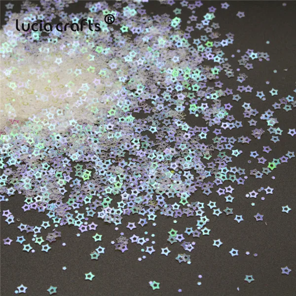 20 г/50 г 4 мм Звездные блестящие прозрачные свободные блестки поделки пайетками для рукоделия дизайн ногтей швейная одежда свадебное украшение D0213 - Цвет: Transparent