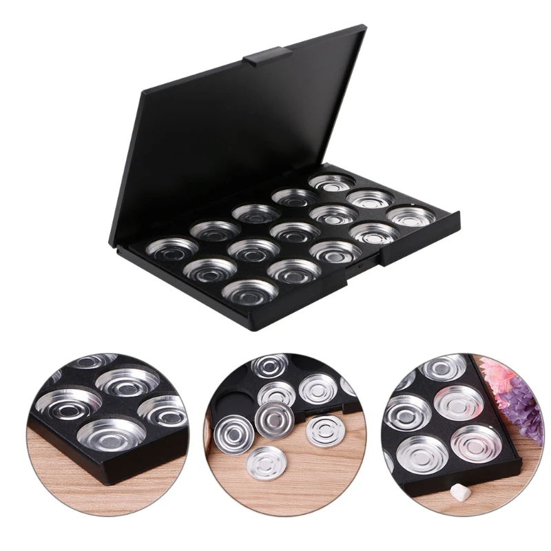 

15PCS 26mm Empty Cosmetics Makeup Eyeshadow Aluminum Palette DIY Pans Case Tool