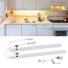 EeeToo Кухня светильник ручная развертка движения Сенсор под шкаф светильник бар светодиодные ленты 12V светодиодный шкаф гардероб светильник s для Кухня