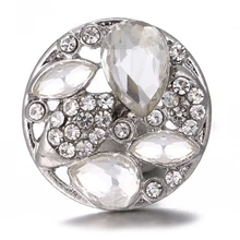 20 шт/партия 18 мм металлический имбирный Шарм оснастки горный хрусталь Пресс Шпильки браслет цепочка легко оснастки для женщин ювелирные изделия