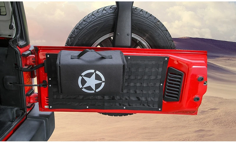 17 BAWA Stowing Tidying Car Organizer for Jeep Wrangler 1996-2018 JL JK TJ Universial Tailgate Storage Car Organizer Trunk