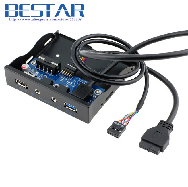 3 5 "флоппи Бэй Сделай Сам 20Pin USB 0 концентратор HD аудио мм разъем для наушников