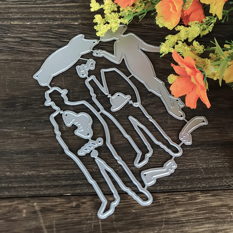 

Gentleman Beauty Metal Cutting Dies for Scrapbooking DIY Album Embossing Folder Paper Cards Maker Template Decor Stencils Craft