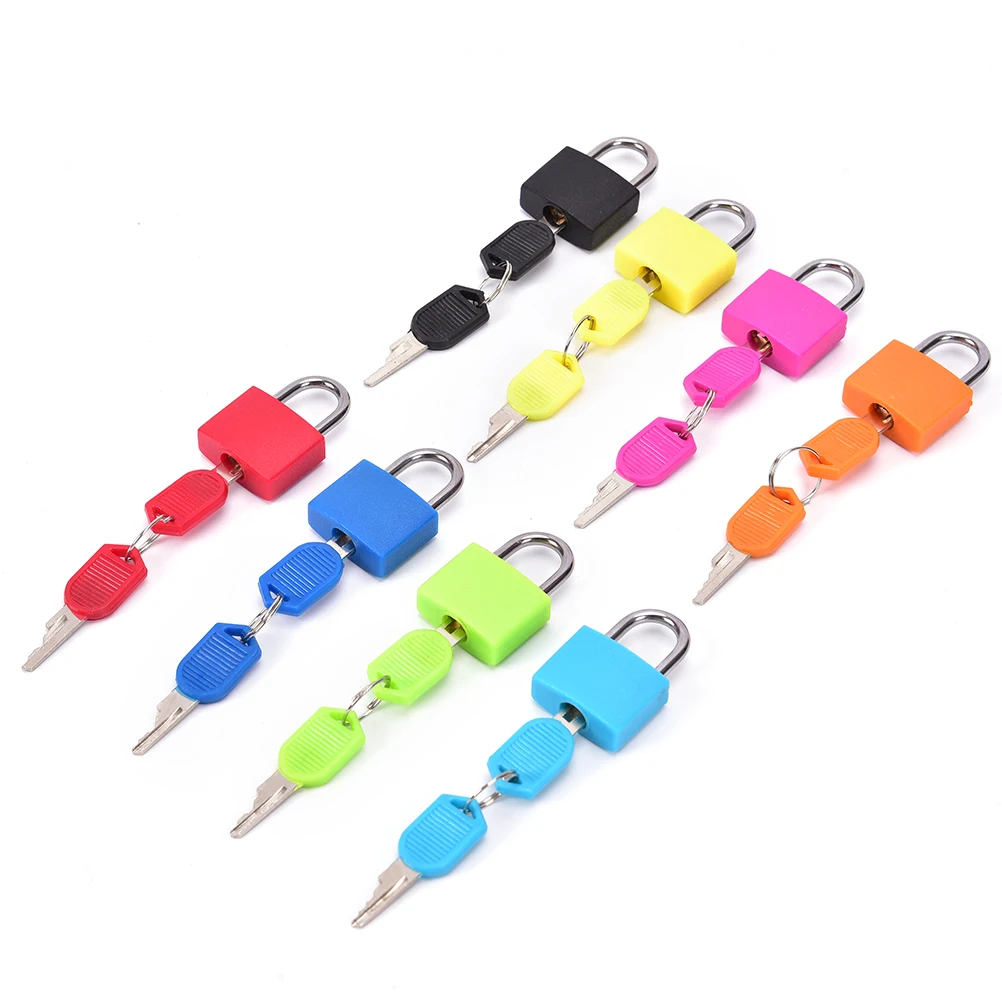 1Set Plastic Metal Suitcase Diary Lock With 2 Keys Colorful Case Luggage Suitcase Travel Lock Padlock Kit