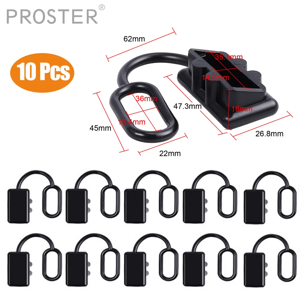 

PROSTER 10pcs Dust Cap Cover Lips For 50AMP Anderson Plug Cover Style Connectors 50 amp dual pole battery 50A 120A 175A 600V