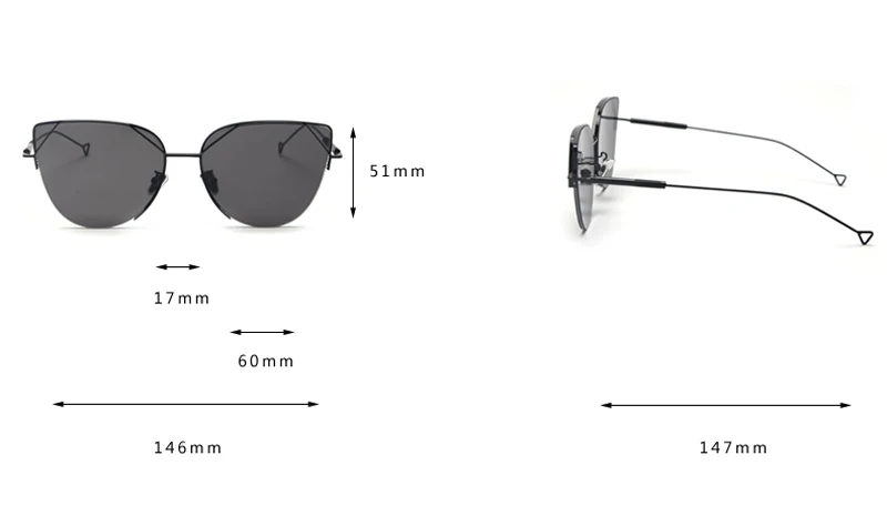 Half Frame Sunglasses Lady detail (1)