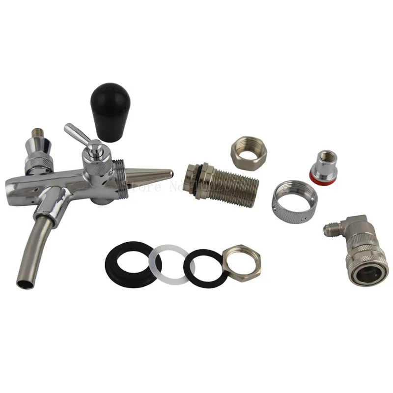 Adjustable Beer Tap With Stainless Steel Liquid Ball Lock Disconnect Home Brew Keg Tap Beverage Dispenser Beer Faucet (8)