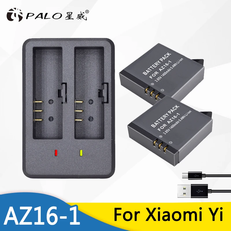 Оригинальный аккумулятор для Xiaomi YI lite 4K + двойное зарядное устройство USB
