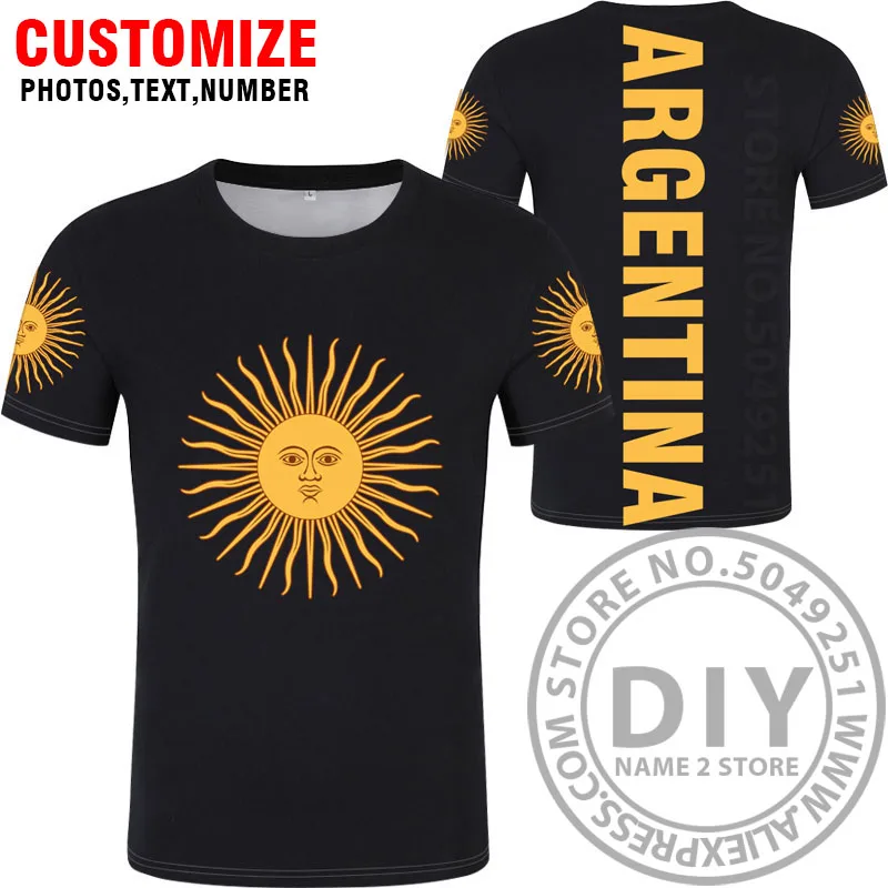 ARGENTINA футболка Бесплатная Персонализированная имя номер ARG страны gyms ar флаг