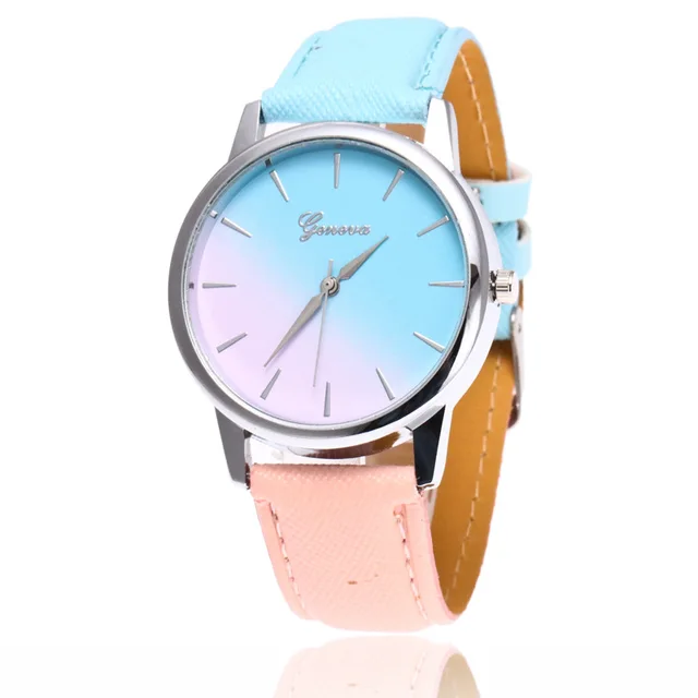 Hot Sales Women Watch Quartz Wrist Watch Rainbow Design Casual Leather Band Ladi Hot Sales Women Watch Quartz Wrist Watch Rainbow Design Casual Leather Band Ladi