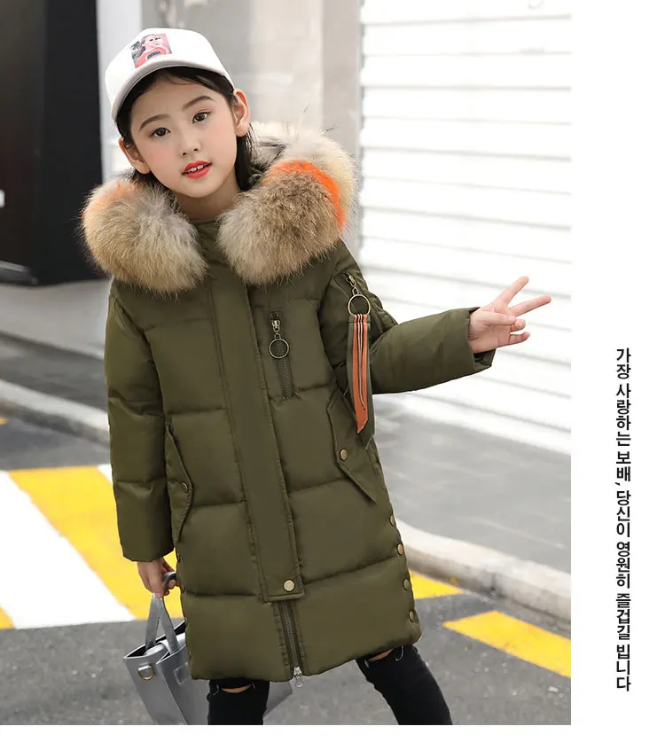 children Down& Parkas 6-15 T winter kids outerwear boys casual warm hooded jacket for boys solid boys warm coats