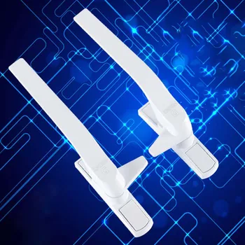 

Top Designed 2PCS White Universal Zinc Alloy Safety Handle Flat open door and window handle Door Window Lock Handle Pull KF283